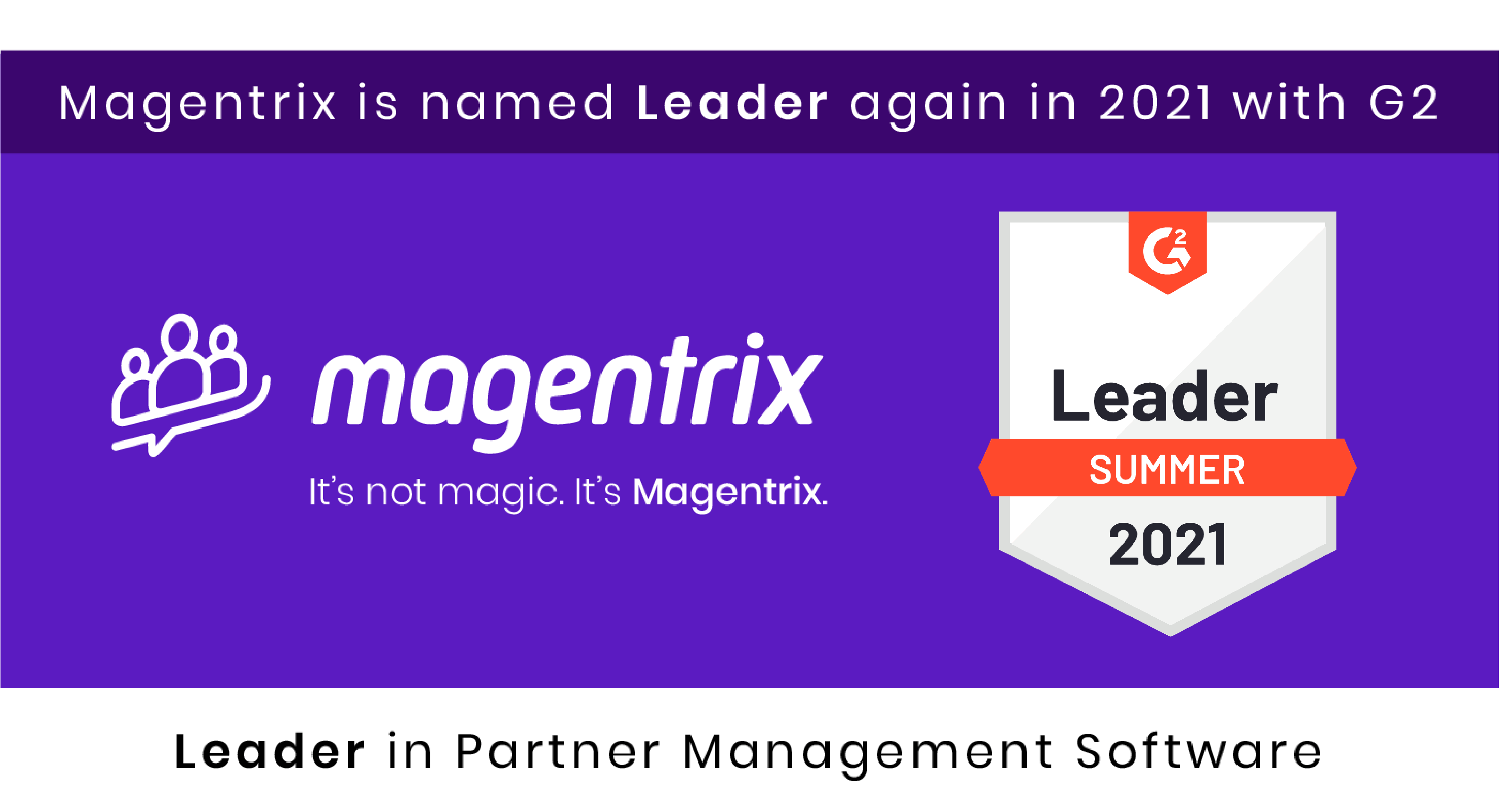 Magentrix named a Leader in Summer 2021 with G2 in Partner Management software